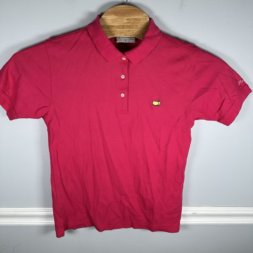 Masters Collection Ladies Hot Pink Cotton Polo Shirt Top‎ Women's Medium